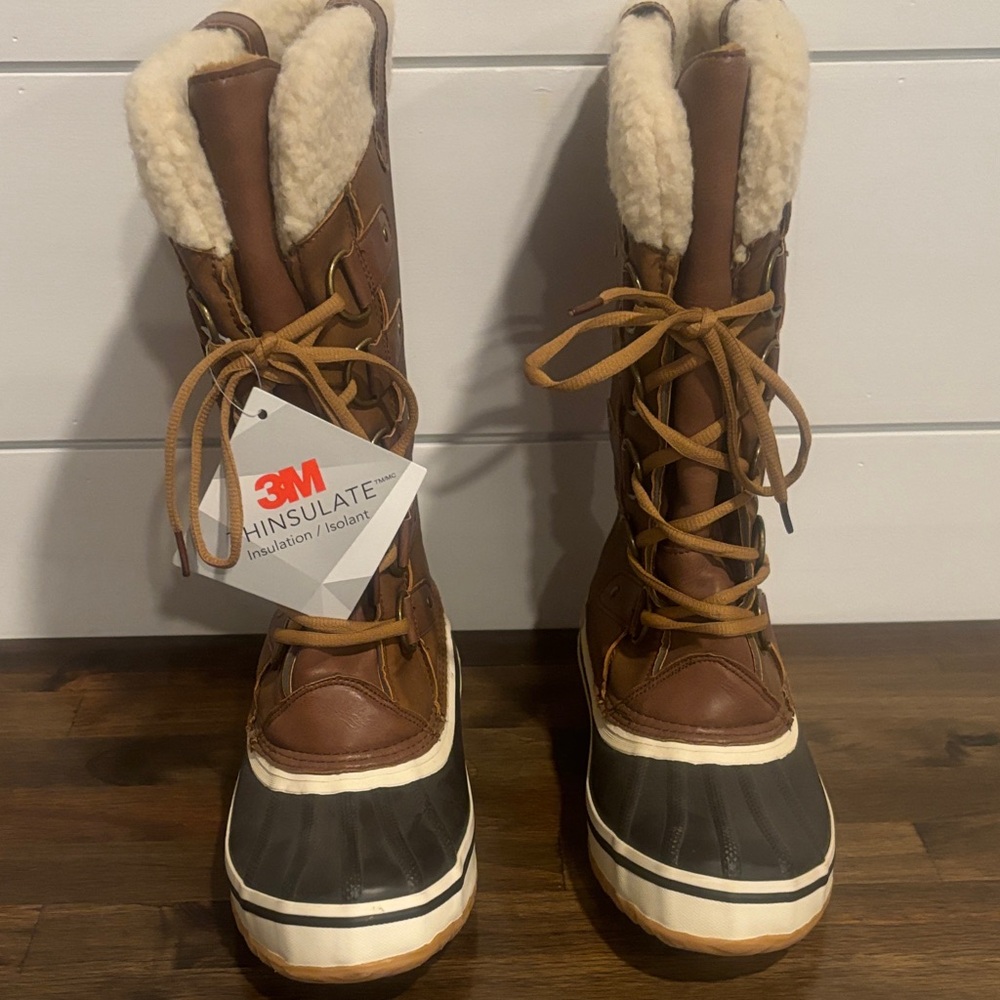 Women's Brown Winter Boots with Insulation